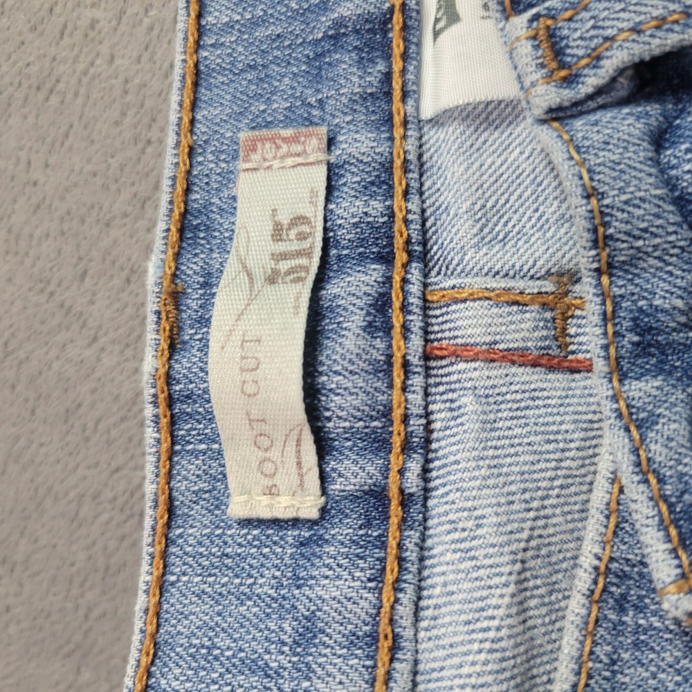 Levi's Jeans Women 8L Light Blue 515 Bootcut Stretch Raw Hem Casual Y2K Denim - Picture 3 of 12